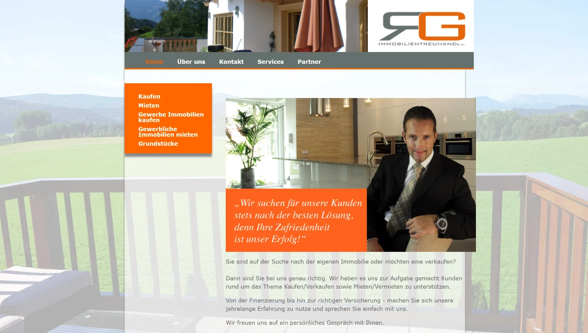 Alte Website – unübersichtlich und veraltet