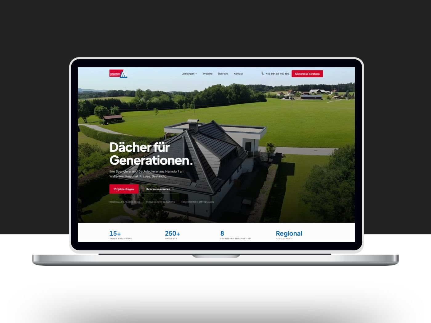 Website-Projekt Wallersee Bedachung GmbH